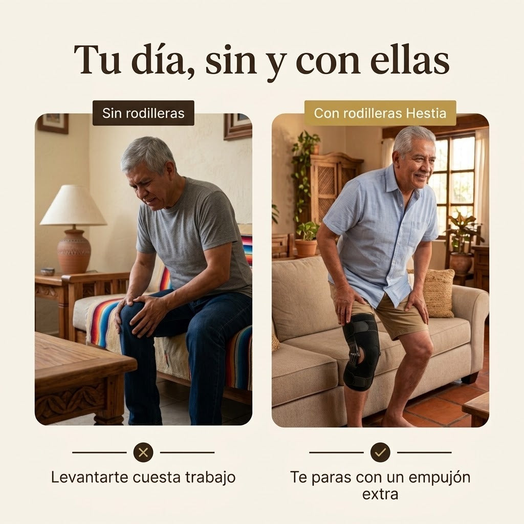 Tu día sin y con las rodilleras